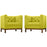 Panache Living Room Set Upholstered Fabric Set of 2 2436-WHE-SET