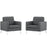 Loft Armchairs Upholstered Fabric Set of 2 2440-DOSET
