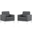 Loft Armchairs Upholstered Fabric Set of 2 2440-DOR-SET