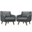 Verve Armchairs Set of 2 2446-GRY-SET