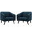 Slide Armchairs Set of 2 2452-AZU-SET