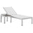 Shore 2 Piece Outdoor Patio Aluminum Set 2470-SLV-WHI-SET