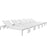 Shore Chaise Outdoor Patio Aluminum 
Set of 6 2474-SLV-WHI-SET