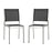 Shore Side Chair Outdoor Patio Aluminum Set of 2 2585-SLV-BLK-SET