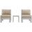 Shore 3 Piece Outdoor Patio Aluminum Sectional Sofa Set 2598-SLV-BEI