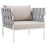 Harmony Outdoor Patio Aluminum Armchair 2602-WHI-BEI
