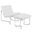 Gibraltar Upholstered Vinyl Lounge Chair 262-WHI