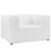 Mingle Upholstered Fabric Armchair 2718-WHI