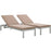 Shore Set of 2 Outdoor Patio Aluminum Chaise with Cushions 2737-SLV-MOC-SET