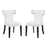 Curve Set of 2 Vinyl Dining Side Chair 2740-WHI-SET