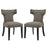 Curve Dining Side Chair Fabric Set of 2 2741-GRA-SET