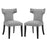 Curve Set of 2 Fabric Dining Side Chair 2741-LGR-SET