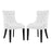 Regent Dining Side Chair Vinyl Set of 2 2742-WHI-SET