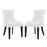 Regent Set of 2 Vinyl Dining Side Chair 2742-WHI-SET