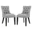 Regent Set of 2 Fabric Dining Side Chair 2743-LGR-SET