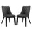 Viscount Set of 2 Vinyl Dining Side Chair 2744-BLK-SET