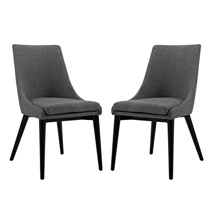 Viscount Set of 2 Fabric Dining Side Chair 2745-GRY-SET