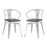 Promenade Set of 2 Bamboo Dining Chair 2755-WHI-SET