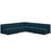 Mingle 5 Piece Upholstered Fabric Sectional Sofa Set 2839-BLU
