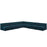 Mingle 7 Piece Upholstered Fabric Sectional Sofa Set 2841-BLU