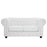 Chesterfield Leather Loveseat 700-WHI