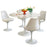 Lippa 5 Piece Fiberglass Dining Set 854-WHI