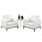 Loft 3 Piece Sofa Set 859-WHI