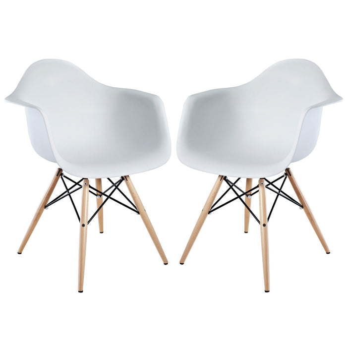 Pyramid Dining Armchair Set of 2 929-WHI