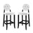 Button Bar Stool Set of 2 953-WHI