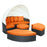 Quest Canopy Outdoor Patio Daybed 983-EXP-ORA-SET