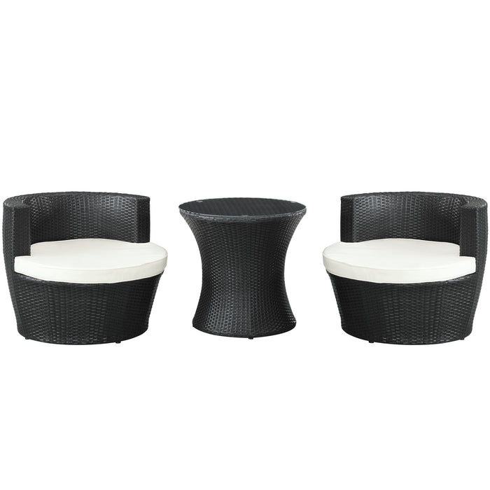 Canteen 3 Piece Outdoor Patio Lounge Set 999-EXP-WHI