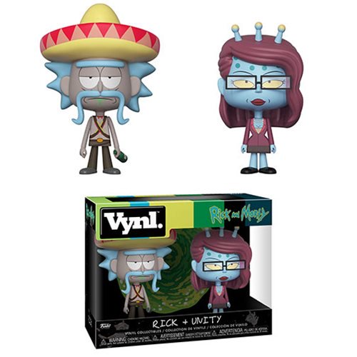 Rick and Morty Rick Sombrero and Unity Vynl. Figure 2-Pack  