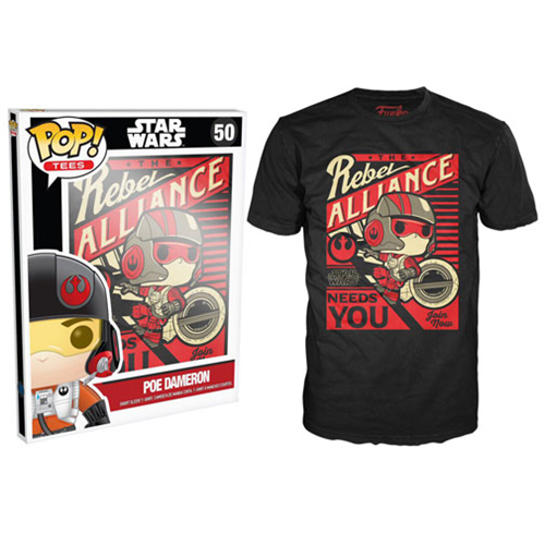 Star Wars: Episode VII Poe Propaganda Black Pop! T-Shirt    