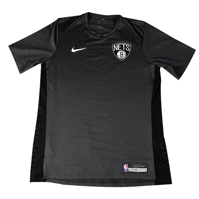Quincy Acy Brooklyn Nets Game Used #13 Grey/Black Short Sleeve Shooting Shirt (L)