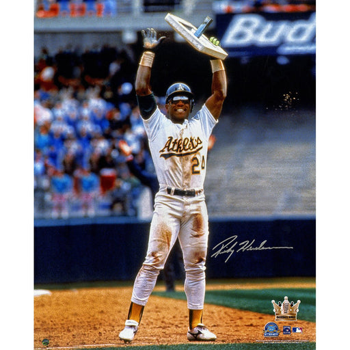 Rickey Henderson Holding Base in Air Vertical 16x20 Photo