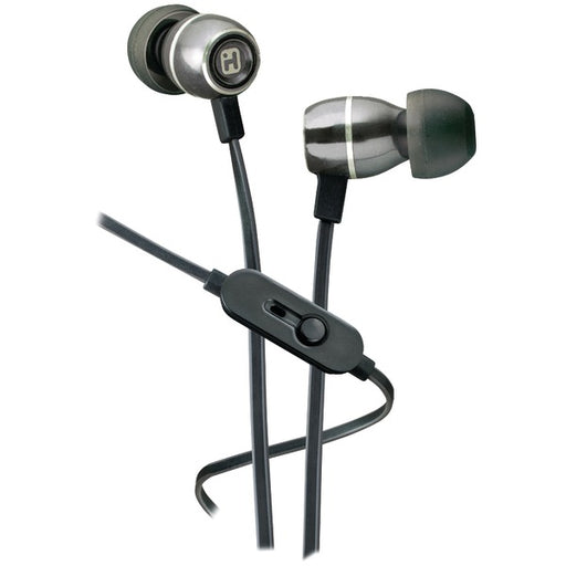 NS-ISO MTL BUDS W/MIC GRY