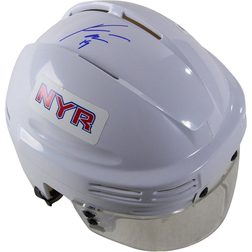 Jesper Fast Signed New York Rangers White Mini Helmet