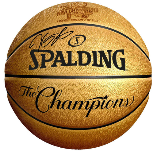 Kevin Durant Signed 2018 Gold Commemorative Championship Basketball (Panini Auth)