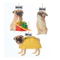 Doug the Pug Food 3 1/2-Inch Resin Ornament Case