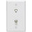 6P4C & F WALL JACK WHT