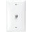 F-CONNCTR WALL PLT WHITE