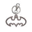 Batman Logo Cut Out Pewter Key Chain                        
