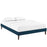 Sharon Queen Fabric Bed Frame with Squared Tapered Legs 5352-AZU