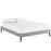Sharon King Fabric Bed Frame with Squared Tapered Legs 5354-LGR