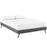 Helen Full Fabric Bed Frame with Round Splayed Legs 5360-GRY