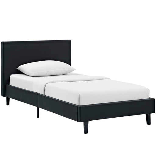 Anya Twin Vinyl Bed 5415-BLK