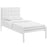 Millie Twin Vinyl Bed 5451-WHI-WHI