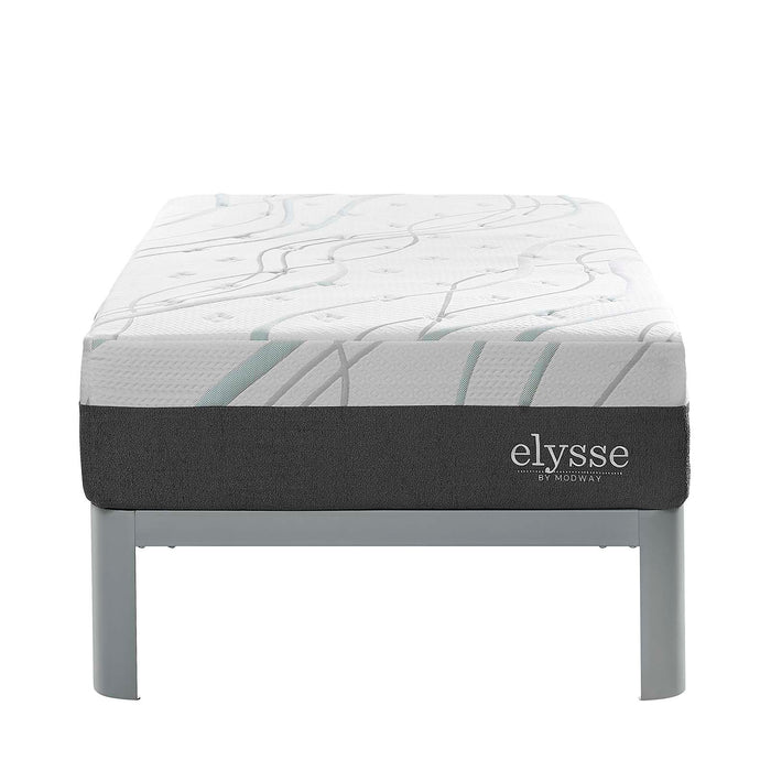 Elysse Twin CertiPUR-USÂ® Certified Foam 12" Gel Infused Hybrid Mattress 5577-WHI