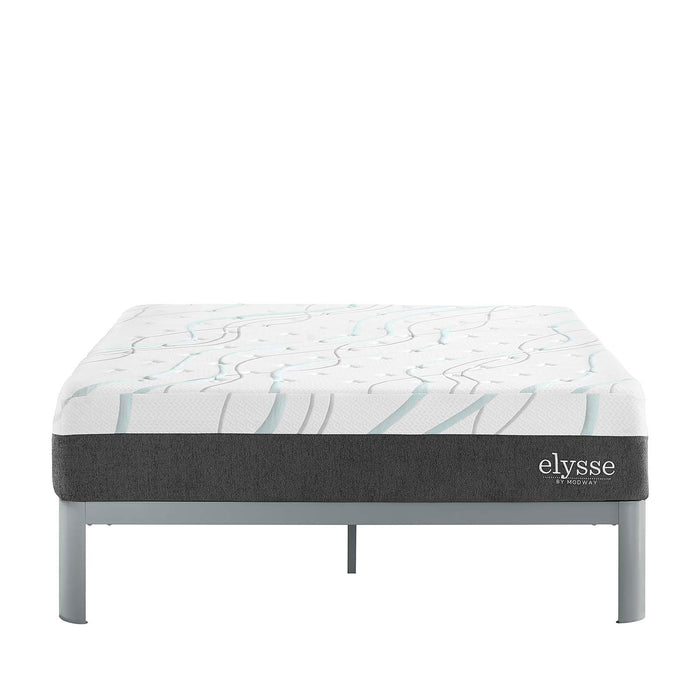 Elysse King CertiPUR-USÂ® Certified Foam 12" Gel Infused Hybrid Mattress 5580-WHI