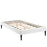 Sherry Twin Vinyl Bed Frame with Round Tapered Legs 5581-WHI